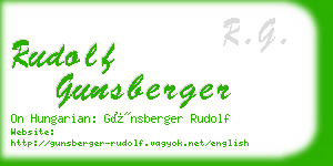 rudolf gunsberger business card